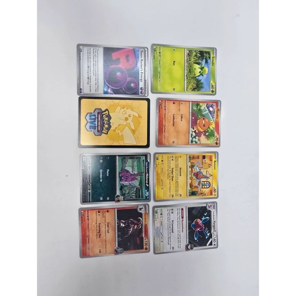 Pokémon TCG Card Lot featuring Team Rocket Cards, Holos & TCG Live Code Card